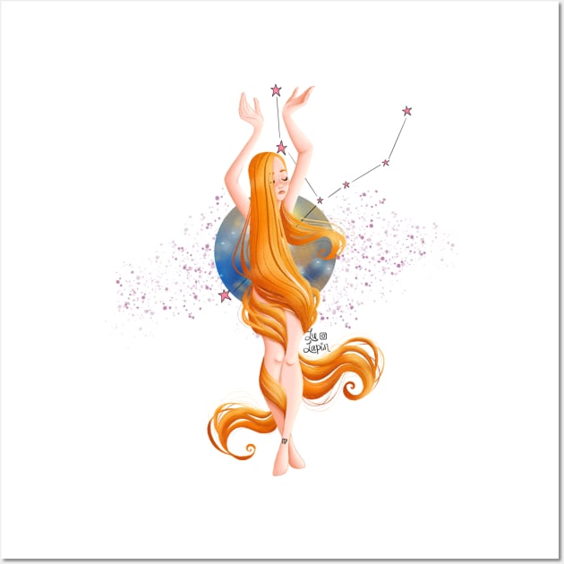 Virgo sign Wall Art by Lu Lapin